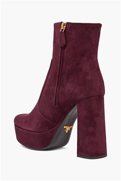 prada high boots with pouch|prada suede platform ankle boots.